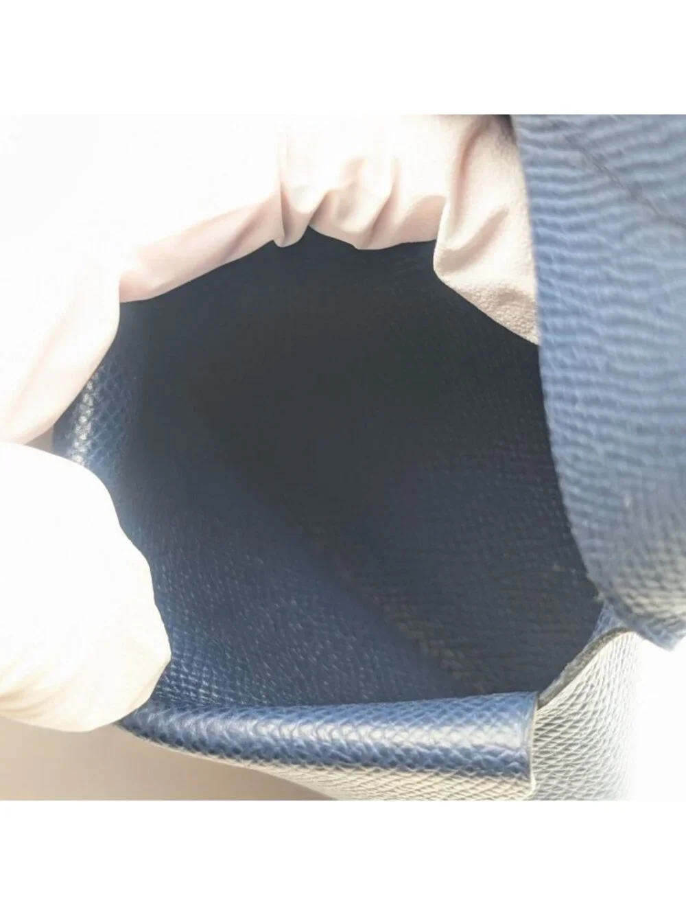 Hermes Calvi Duo Veau Epsom Navy Coin Case Business